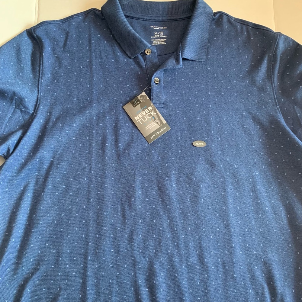 Van Heusen Men’s No Tuck Short Sleeve Polo (xl)
